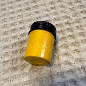 Kodak Yellow Film Canister with Black Screw Lid